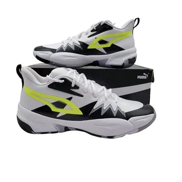Puma Genetics White Electric Lime Sneakers - Men\'s Size 10.5 PUMA MENS GENETICS BASKETBALL LOW TOP TRAINING RUNNING SHOE  main image 4